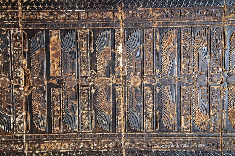 Ornate Ceiling, Hypostyle Hall, Temple of Hathor Ornate Ceiling, Hypostyle Hall, Temple of Hathor